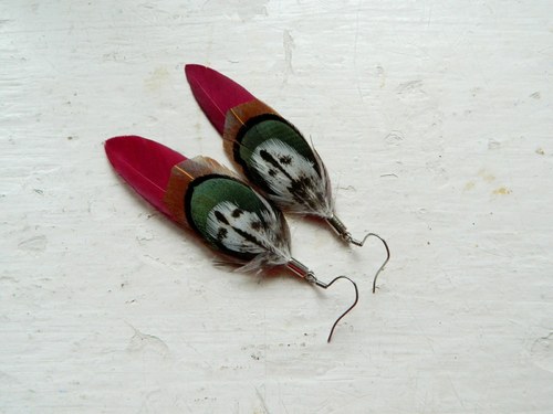 Peříčkové náušnice — foto 2