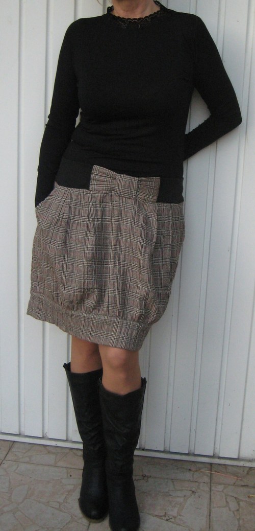 Kostkovaná sukně — foto 2