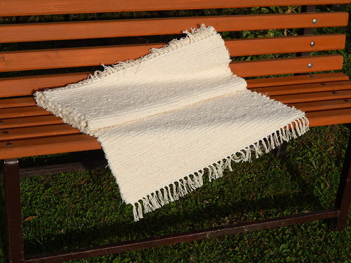 Ručně tkaný kobereček 60x250cm Bílá — foto 2