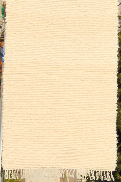 Ručně tkaný kobereček 70x150cm Bílá — foto 4