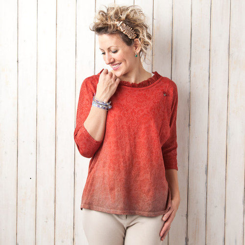 Halena s hedvábnou vsadkou - vel. S/M — foto 2
