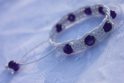Náramek macramé/shamballa — foto 3