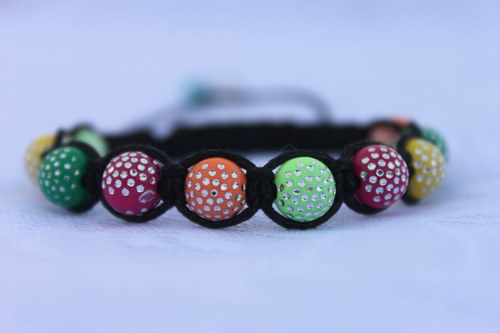 Dětský náramek makramé/shamballa — foto 5
