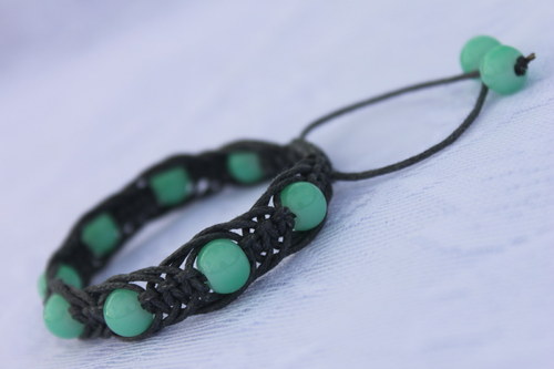 Náramek macramé/shamballa — foto 2