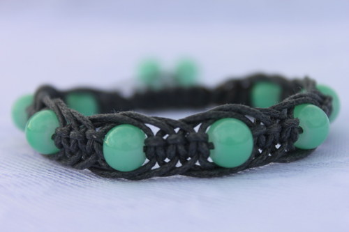 Náramek macramé/shamballa — foto 4