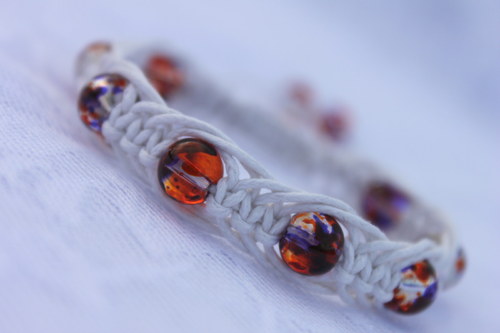 Náramek makramé/shamballa — foto 2