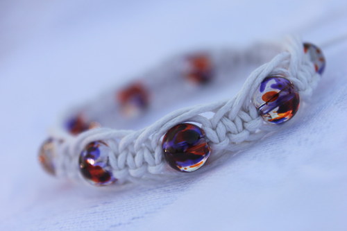 Náramek makramé/shamballa — foto 3