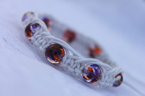 Náramek makramé/shamballa — foto 5