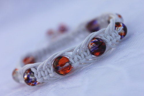 Náramek makramé/shamballa — foto 6