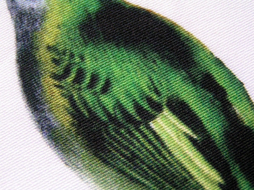 Zelený ptáček (látkový panel) — foto 3