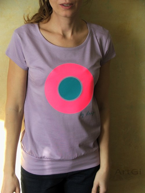 Tričko violet - pink&turquoise — foto 3