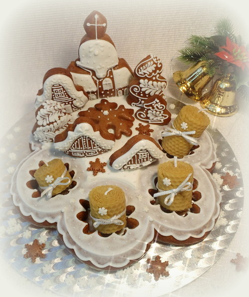 Adventní svícen perníčkový — foto 2