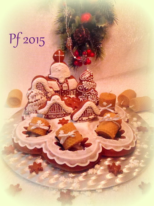 Adventní svícen perníčkový — foto 3