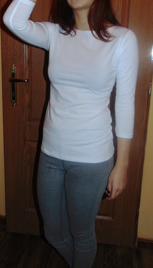 Klasika bílé s lodičkou,3/4 rukáv — foto 2