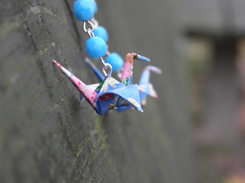 Nebeský letec - origami náušnice — foto 2
