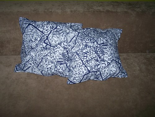 Modro-bílé polštářky — foto 2