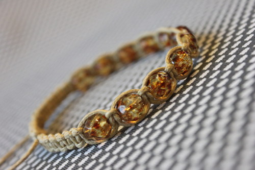 Náramek shamballa/macramé — foto 4
