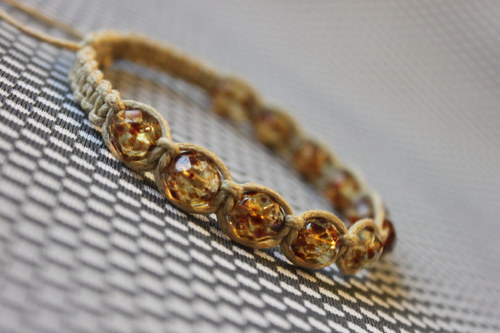 Náramek shamballa/macramé — foto 3