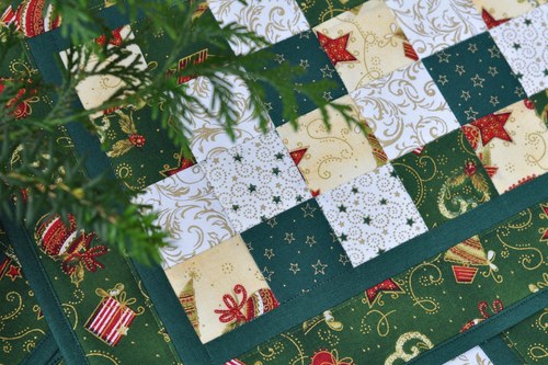Vánoční patchwork zelený — foto 2