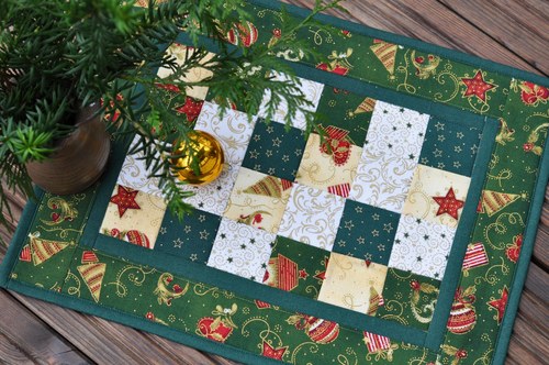 Vánoční patchwork zelený — foto 3