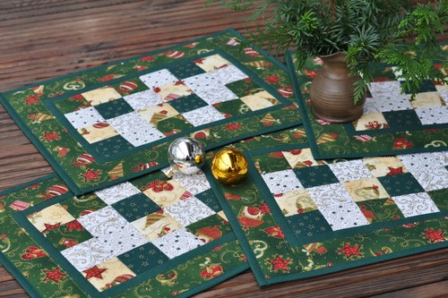 Vánoční patchwork zelený — foto 4