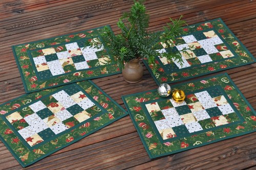 Vánoční patchwork zelený — foto 5