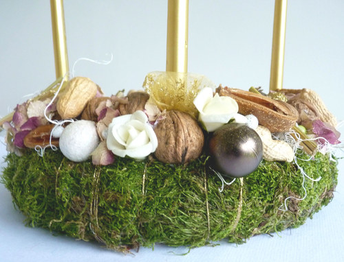 Adventní svícen - mechový — foto 3