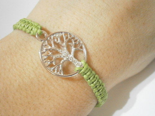 Tree náramek zelený (macramé) — foto 4