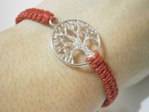Tree náramek červený (macramé) — foto 3