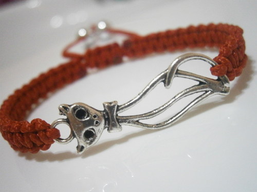 Náramek "Elegantní kočka" (macramé) — foto 5