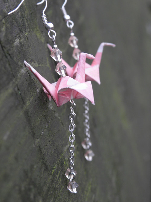 Nežný letec - origami náušnice — foto 3