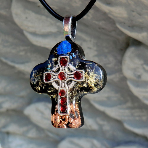 Keltský kříž se 7 granáty * Ochranný talisman — foto 2