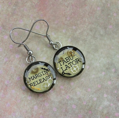 Old typewriter earings — foto 2