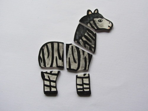 Zebra-skládačka s magnety — foto 2