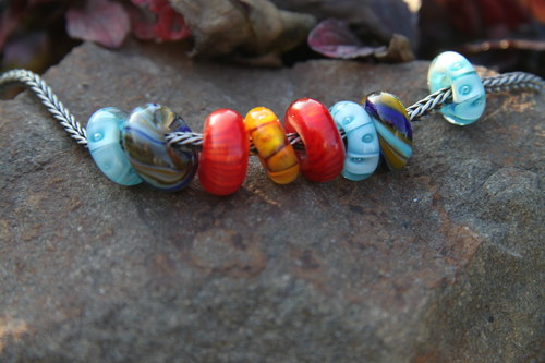 Sada big hole beads na náramek- Rainbow — foto 2