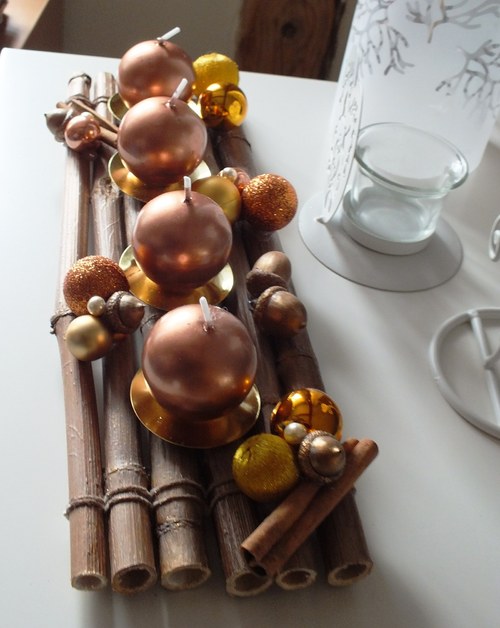 Adventní svícen měděný.. — foto 3