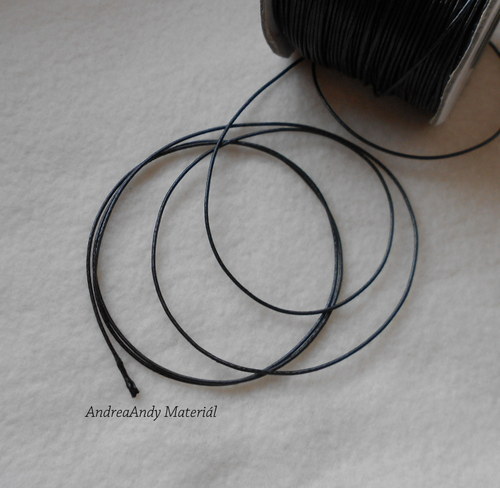 35-Voskovaná šňůra černá 1mm/10m — foto 2