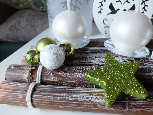 Adventní svícen zelenkavo - bílý.. — foto 2
