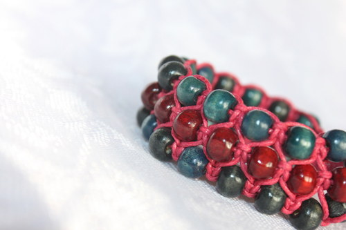 Náramek trojitý / Triple shamballa — foto 4