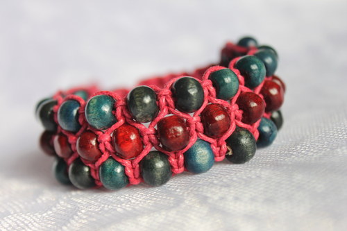 Náramek trojitý / Triple shamballa — foto 5