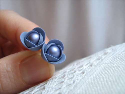 Blue-grey stars, náušničky — foto 2