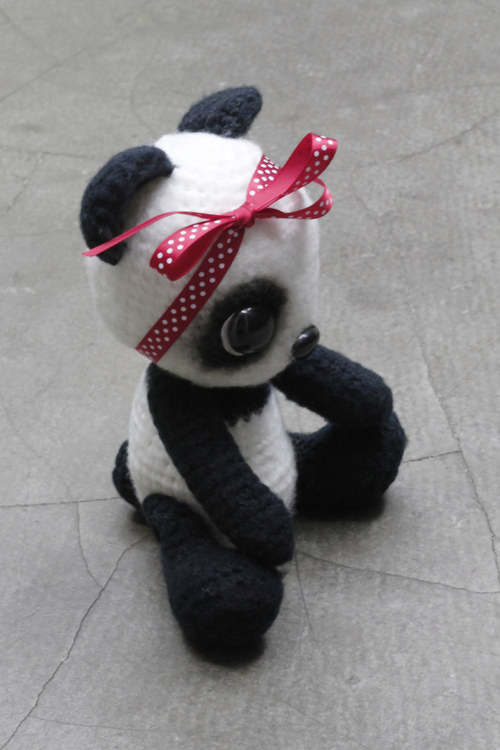 Háčkovaná panda Engi - Návod — foto 2