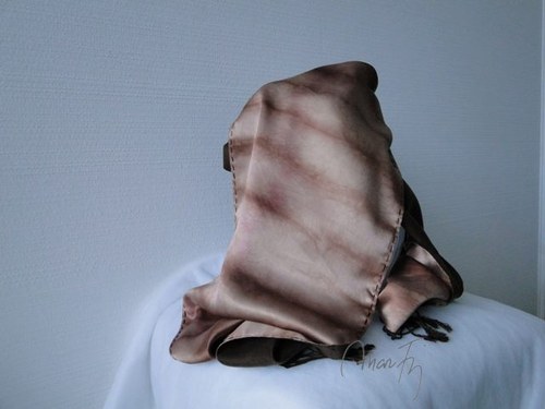 Dvojitá šála pashmina/hedvábí — foto 2
