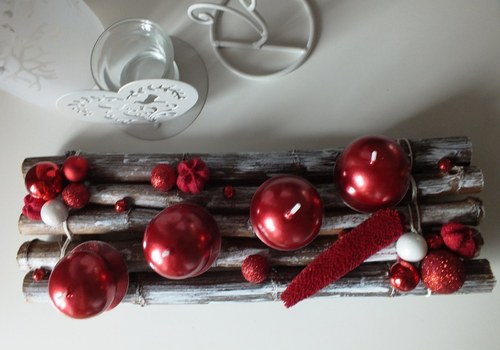 Adventní svícen vínový — foto 2