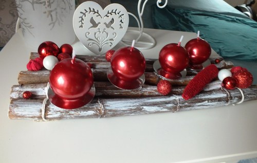 Adventní svícen vínový — foto 3