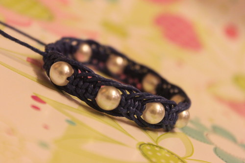 Blue Dreams.. Náramek macramé — foto 2