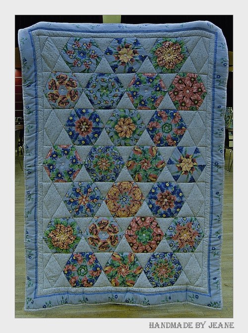 Deka modré kaleidoskopy s polštářky — foto 2