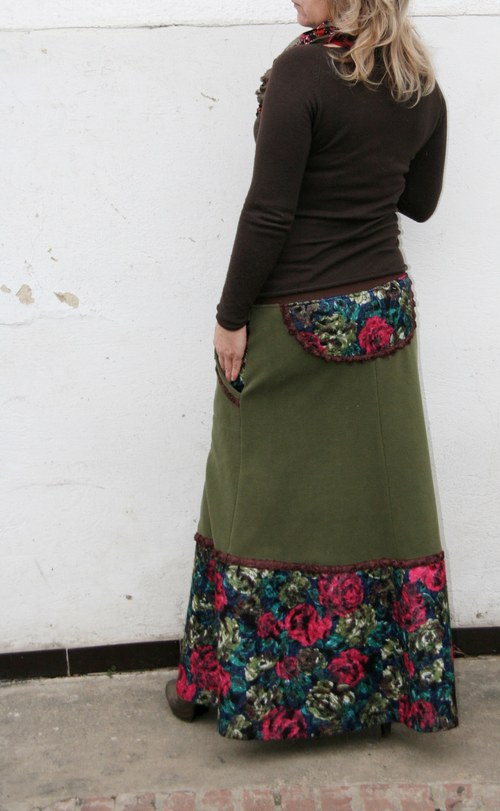 Khaki není nudná - sukně — foto 3