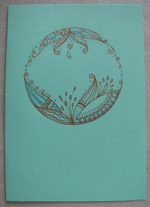Přáníčko Mandala Zentangle Style — foto 2