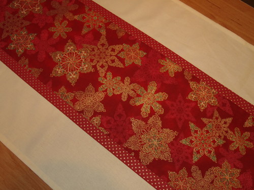 Vánoční běhoun - Red flourish — foto 2